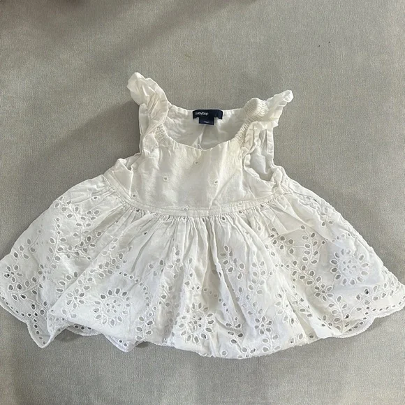 GAP Dresses Baby Gap White Eyelet Dress Poshmark